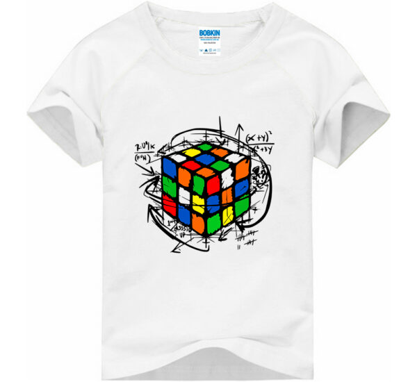 Camiseta Infantil Cubo Magico Colorido - Geek
