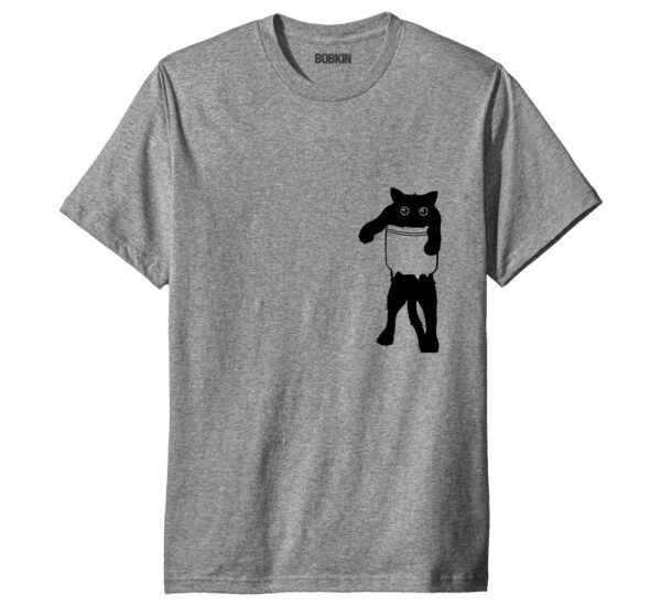 Camiseta Masculina Gato No Bolso Engraçada Humor