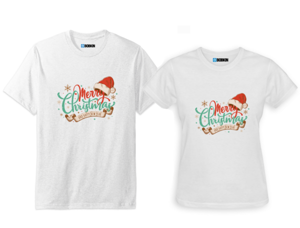 Kit Camisetas Casal Feliz Natal e Ano Novo