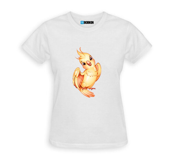 Camiseta-Feminina-Aves-Calopsita-Ring-Neck