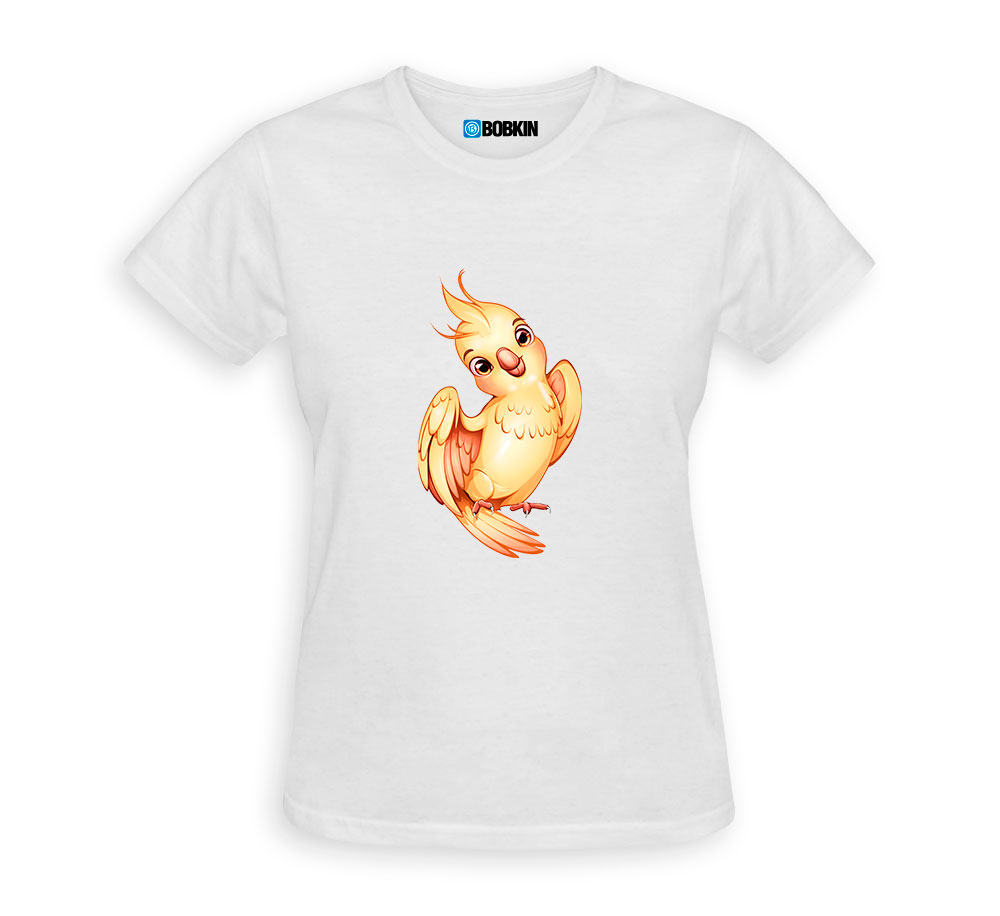 Camiseta-Feminina-Aves-Calopsita-Ring-Neck